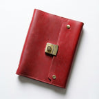 Vintage Burgundy genuine leather password journal, elegant locking diary with beautifully aged compass design for personal reflections.