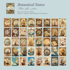 Vintage Seas ephemera card collection with 80 sheets of maritime maps, shells, and nautical illustrations.
