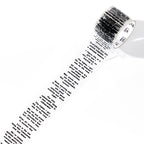 Unrolled vintage script PET tape strip with movie quotes and film monologue text in black typewriter-style font on clear backing.