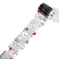 Unrolled vintage script PET tape strip with postcard and handwritten letter phrases, red postage stamp accents on transparent backing.