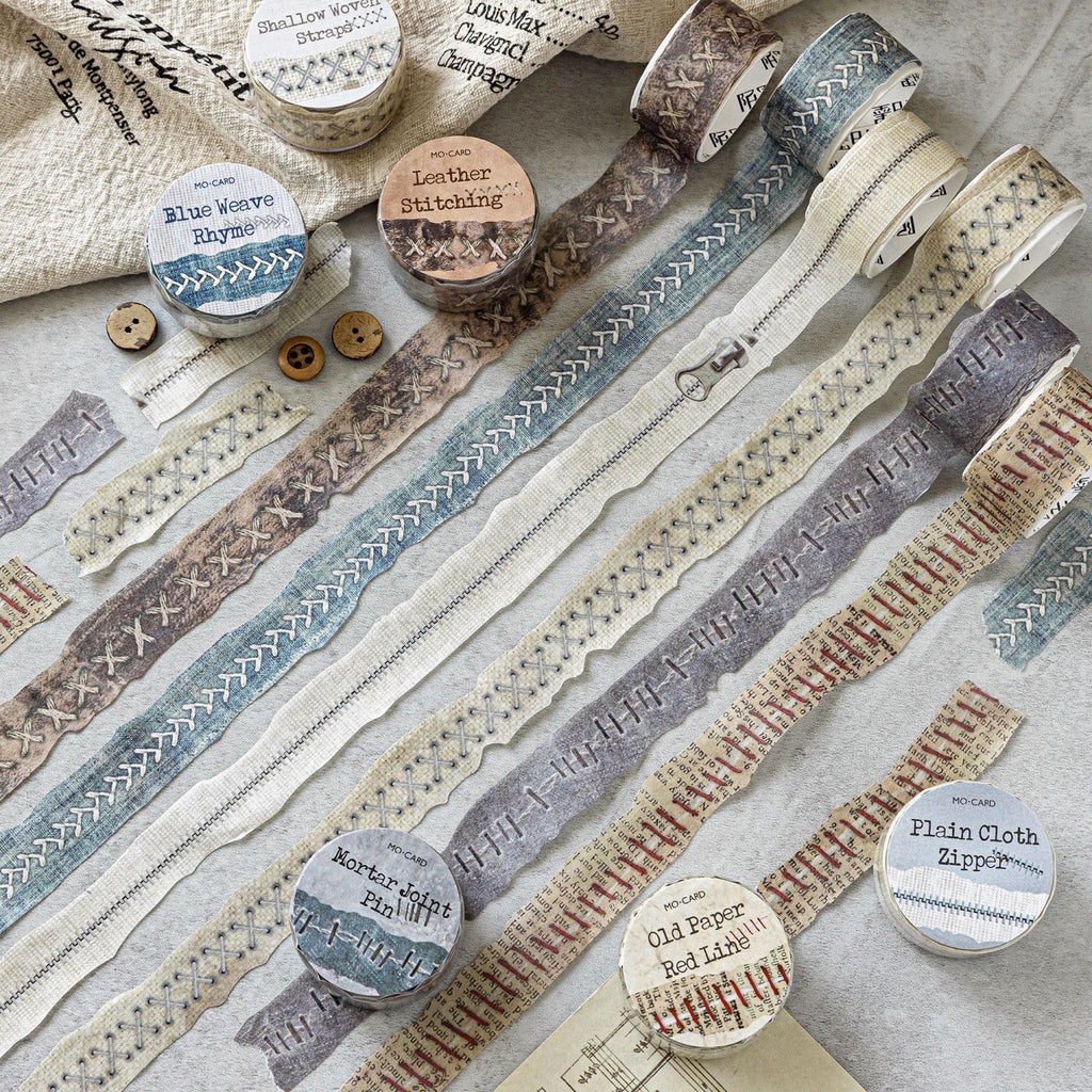  Vintage sewing sticker pack with 6 retro designs for journaling and scrapbooking
