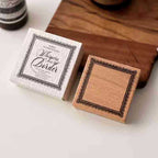 vintage square wooden stamp classic square frame border antique style stamp
