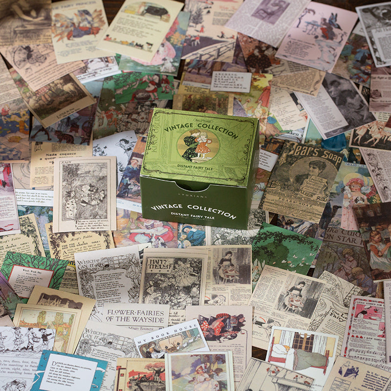 Assorted vintage stickers from nostalgic collection perfect for journaling and memory keeping