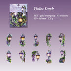 Violet Starlight colorway — 10 violet lantern stickers