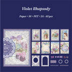 Violet Rhapsody theme — full sheet of deep violet lace stickers