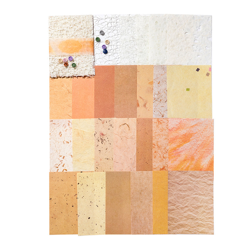 Warm amber and cream junk journal layering paper with mesh