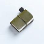 Olive Grove Waxed Leather Mini Journal Charm with Insert - Forest Fae Nature Journaling