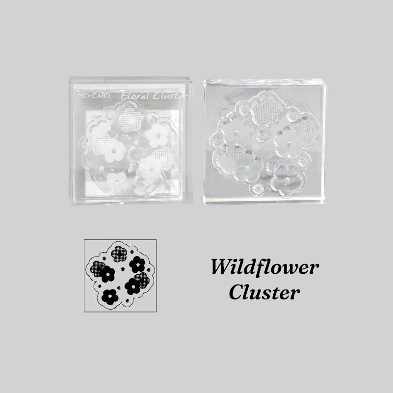 Wildflower Cluster lace stamp with small flower bouquet impression