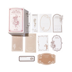 "Windsor Gardens vintage matchbox memo sticker with floral border design"