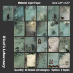 Witch's laboratory halloween gothic background paper pack