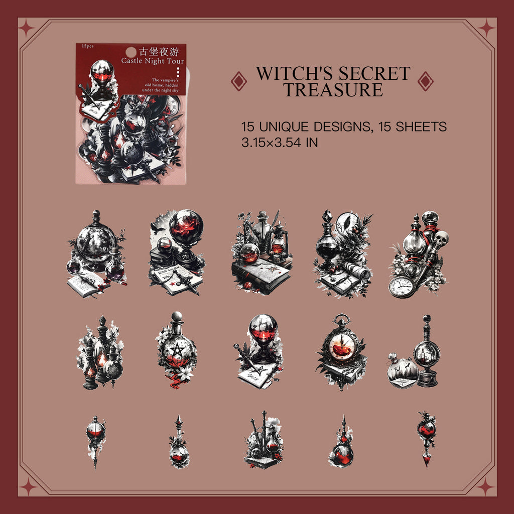 Witch's Secret Treasure design - occult aesthetic sticker