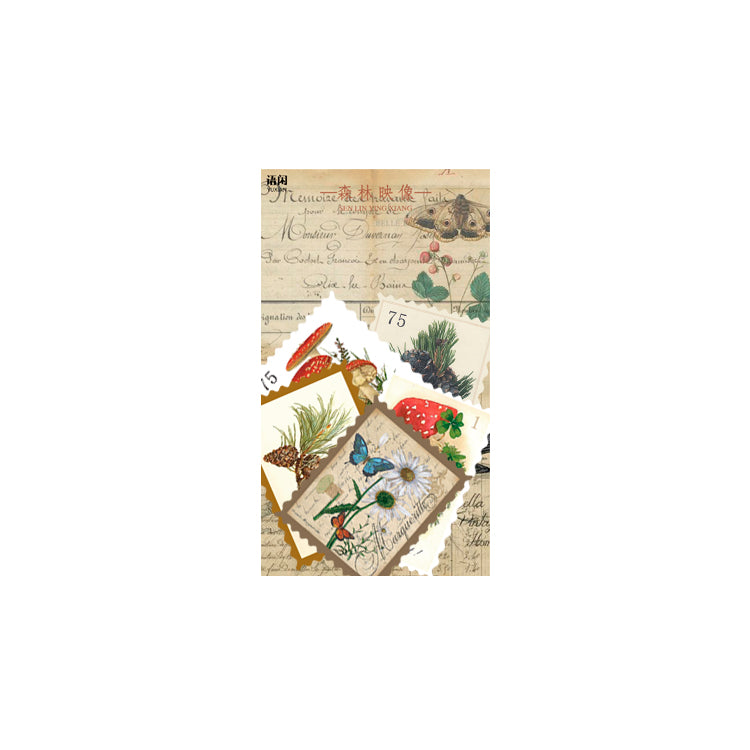 Mushroom and butterfly forest theme washi stickers