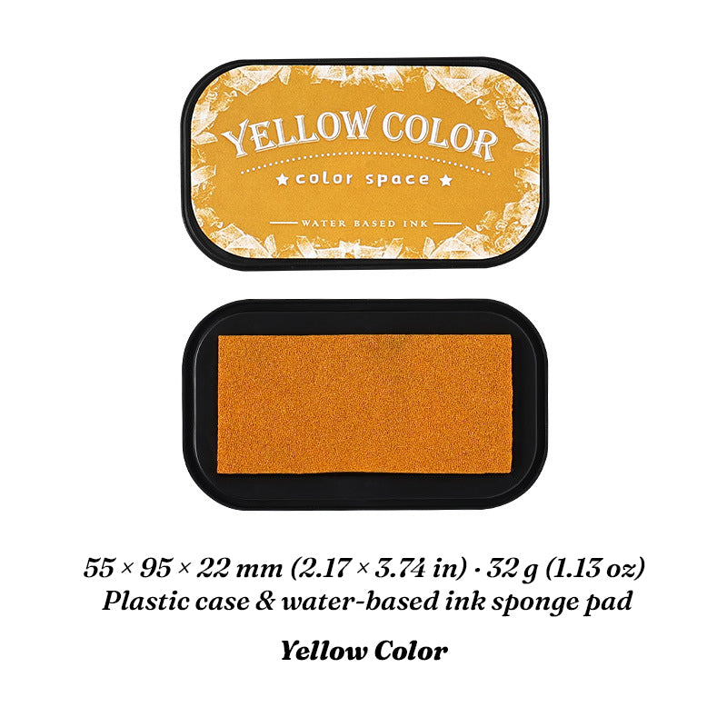 Yellow Color water-based ink pad with open sponge surface