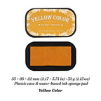 Yellow Color water-based ink pad with open sponge surface