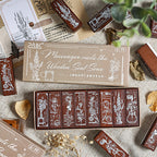 Yuezhen Cross-Border Exclusive Supply Floral Appreciation Wooden Journal Stamp Lotus Wood Rubber Plant Flower Journal Stamp