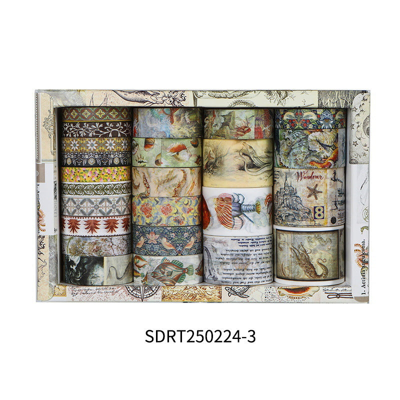 Vintage Landscape Washi Tapes - Borders & Scenes for Retro Journaling SDR250224-3 17.1*10.9