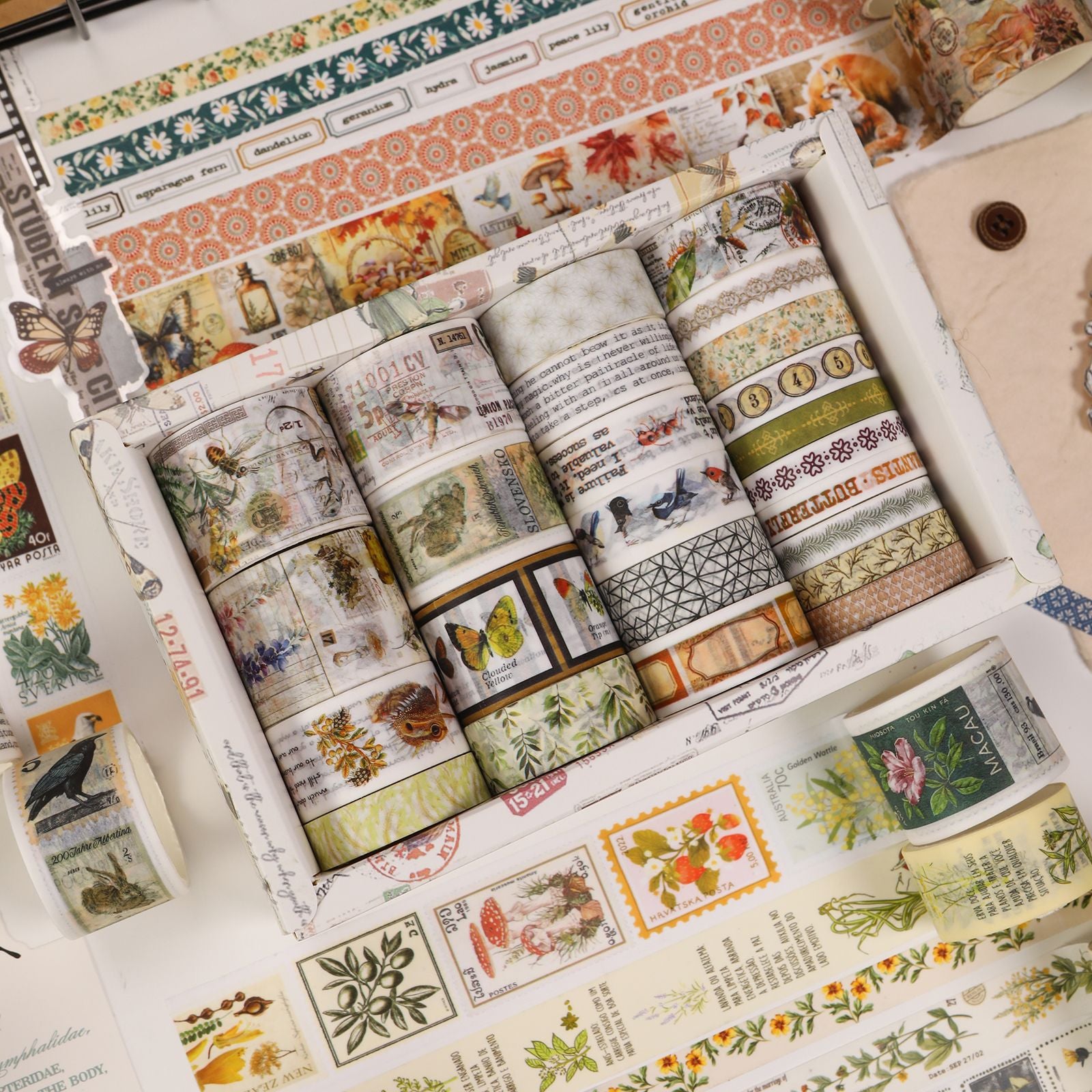 Vintage Landscape Washi Tapes - Borders & Scenes for Retro Journaling