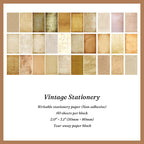 Aged paper texture block with coffee-stained and distressed backgrounds for collage bases