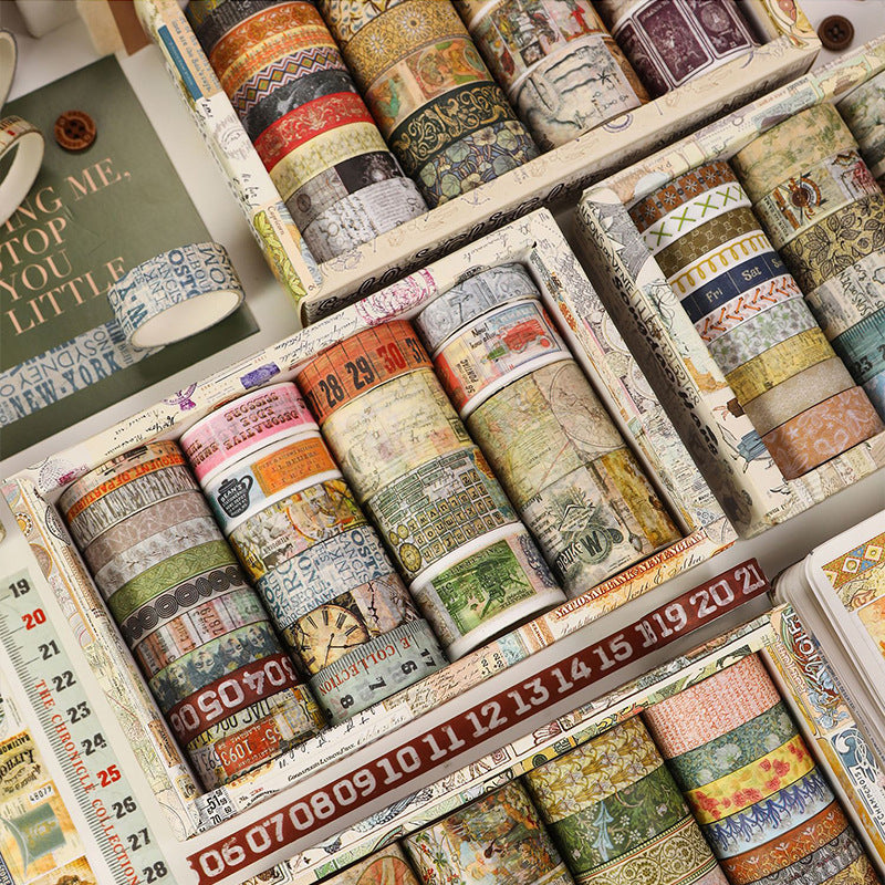 Vintage Landscape Washi Tapes - Borders & Scenes for Retro Journaling