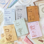 Six vintage textured journal card packs life story sweet hours tender bouquet seaside baking girls heart