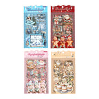 All four Christmas sticker packs on white background