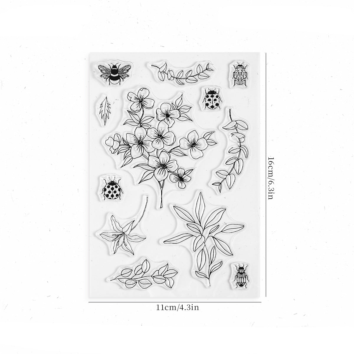 Flowers and grasses clear stamp sheet – dandelion and wildflower designs