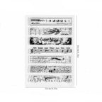 Flowing vines clear stamp sheet – vine and text border designs on transparent silicone