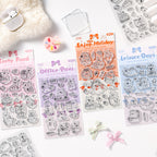 Four cute dog clear silicone stamp themes food office holiday leisure days collection