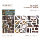 Thick Cardboard 3D Stickers - Vintage Gears for Journal & Ita-Bag Collage Awakening of Supporting Roles