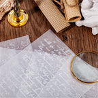 Brown-gray embossed vellum paper with twig grid texture for scrapbook layering