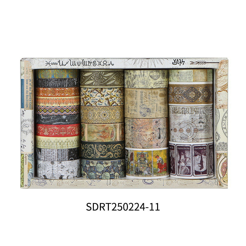 Vintage Landscape Washi Tapes - Borders & Scenes for Retro Journaling SDR250224-12 17.1*10.9