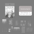 Raindrop Imprint PET transparent sticker set with window glass water droplet designs for moody journal layering