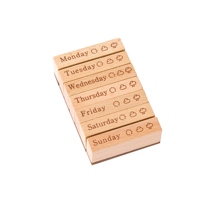 free notes wooden stamp set 12 pieces label and frame stamps vintage journal