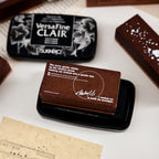 moonlit words wooden stamp on ink pad the moon gently climbs vintage journal stamp detail