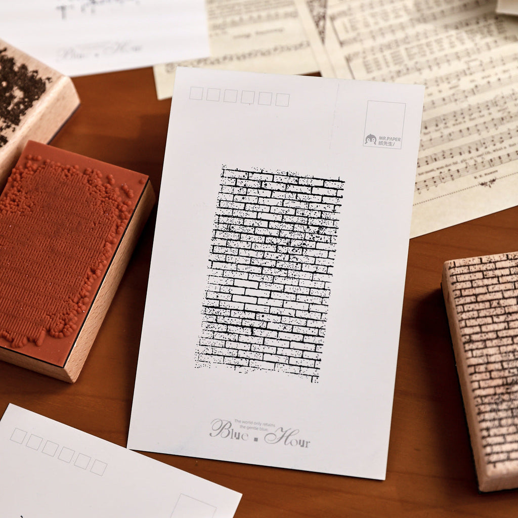 weathered marks stamp impression distressed text block texture vintage paper