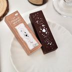 ink traces wooden stamp speckled dot pattern collage memory series stamp