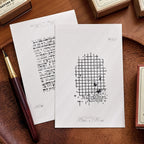texture story stamp impression cards weathered text and grid background designs