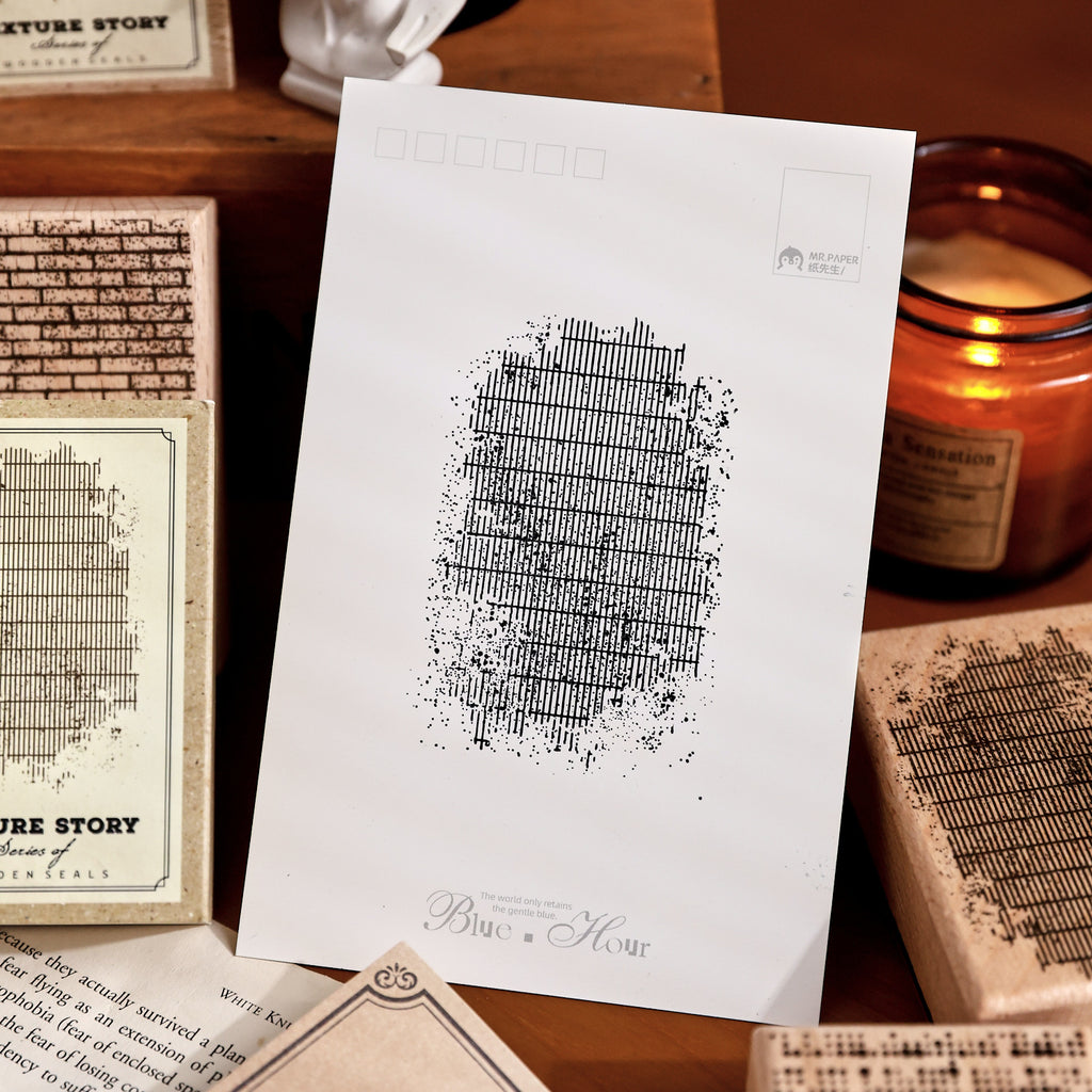 stone texture stamp impression on white card vintage background layer