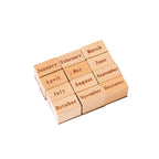 weather diary stamp set beech wood rain sun cloud stamps junk journal supplies