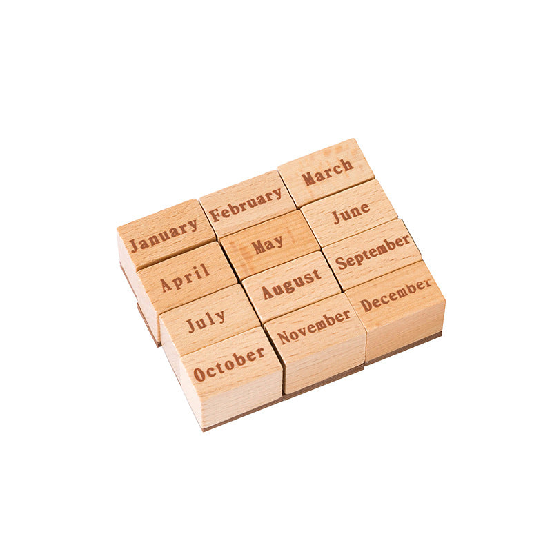 weather diary stamp set beech wood rain sun cloud stamps junk journal supplies