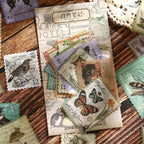 nature notes sticker pack with bird and butterfly postage stickers