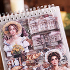 prelude of youth sticker book open cover victorian lady street scene spiral bound