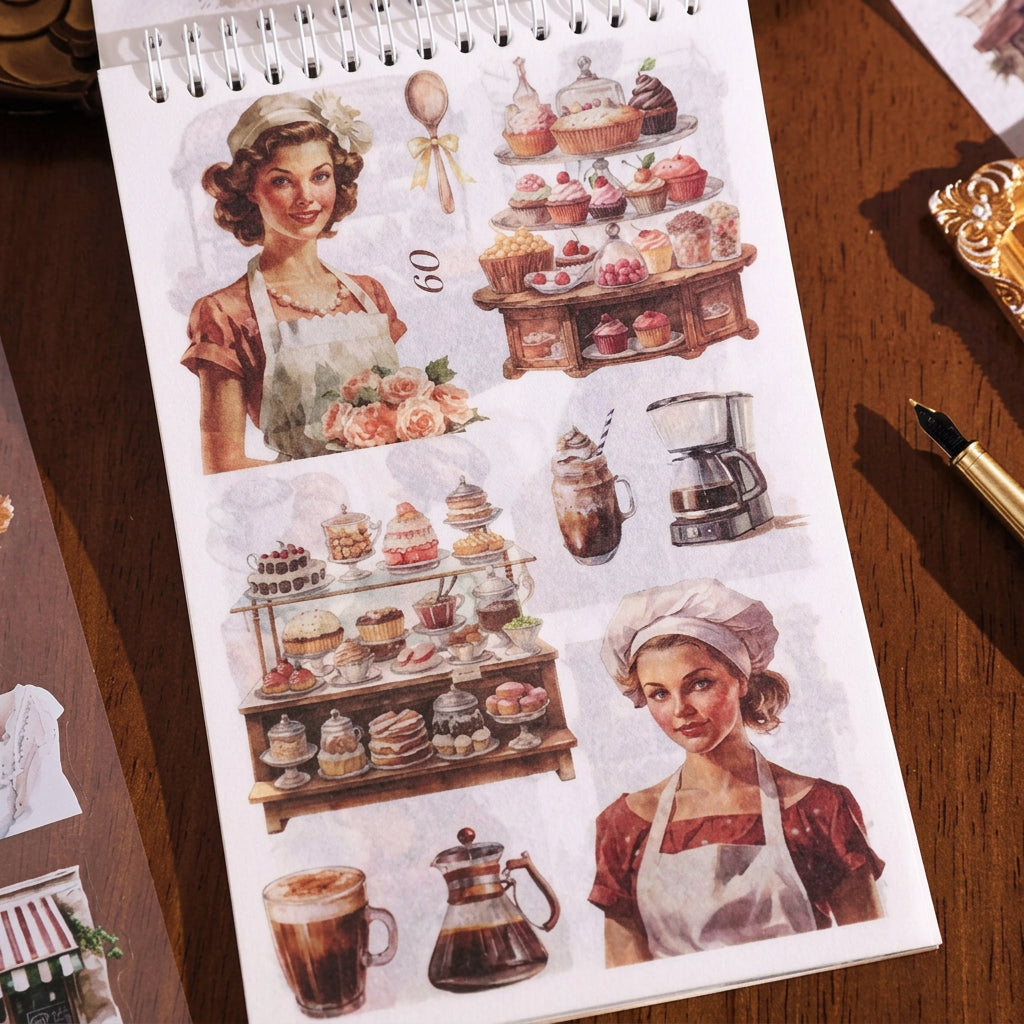 nostalgic poems sticker sheets architecture and figure die cut pieces