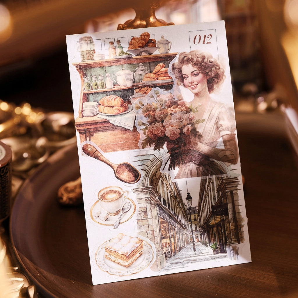 nostalgic poems sticker sheets architecture and figure die cut pieces