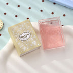 Rose Lace textured acrylic stamp with gift box – floral lace pattern background stamp for journaling