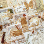Sepia city blueprint and newspaper ephemera sticker collage for architectural scrapbook layouts