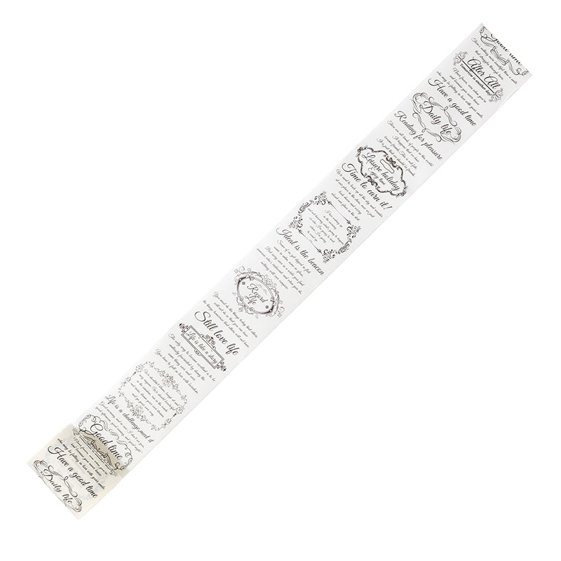 Purple vintage script washi tape glimmer poetry verse journal border roll