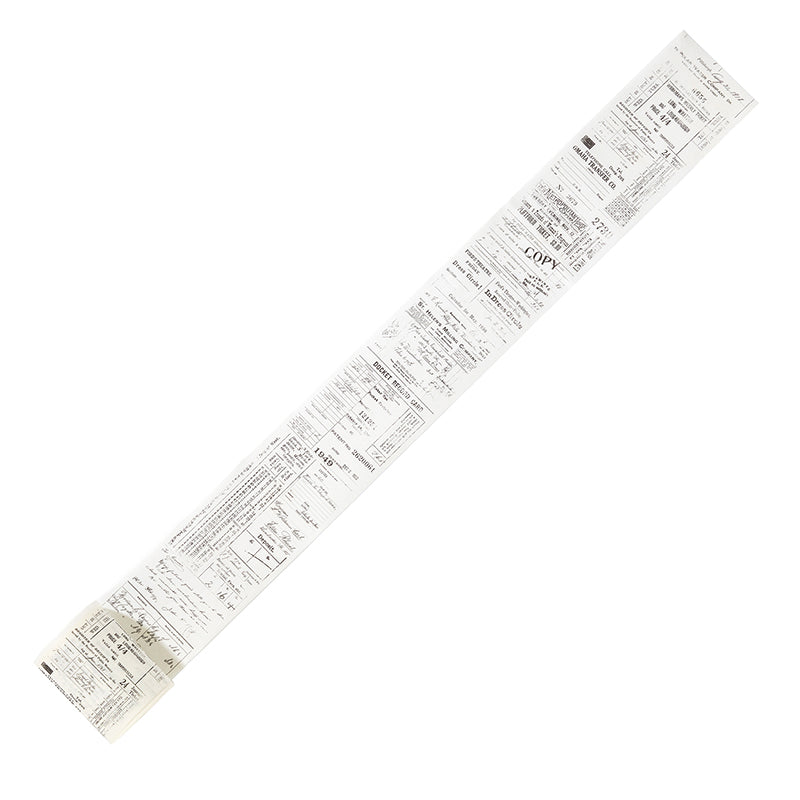 Gray vintage script washi tape weathered typewriter font journal border roll