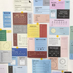 daily schedule writable sticker sheet color block time block planning layout